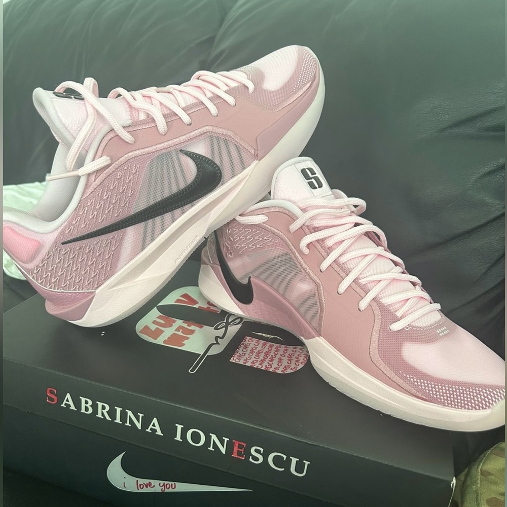 Nike Pink and Black Sabrina Sneakers